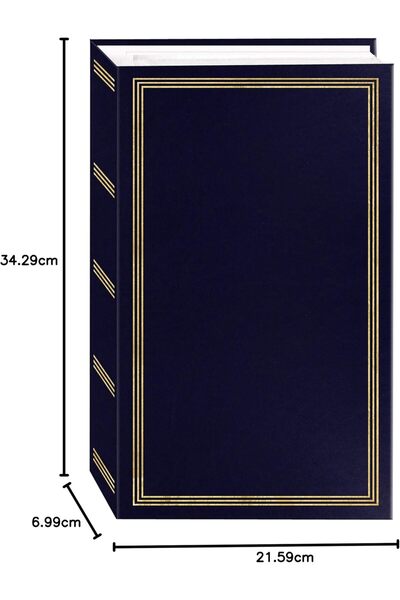 Pioneer Photo Albums Photo Album, 504 Pockets 4"X6", Navy Blue, STC-504