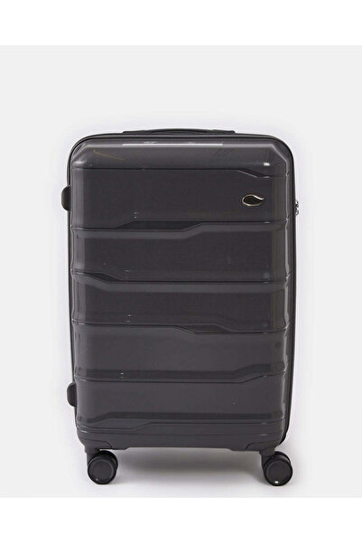 REDTAG Charcoal Textured Trolley Luggage Trolley (24 Inch)