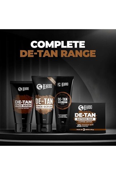 BEARDO صابون الاستحمام ديتان كوفي ديتوكس 75 جرام، عبوة من 3 قطع