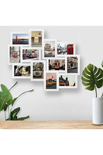 TOYBY 12-Opening 4x6 Photo Collage Frame - White