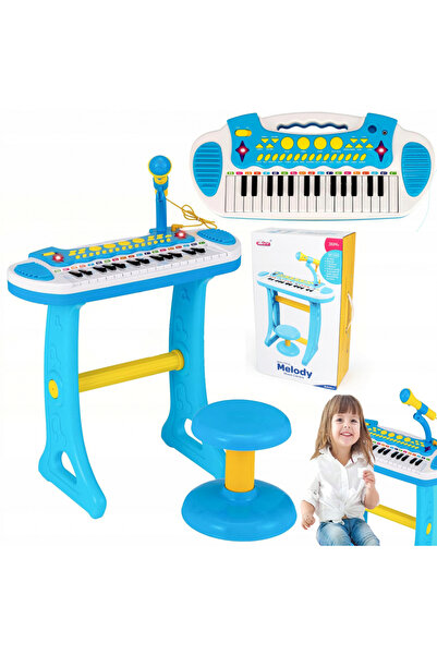 Matadi Interactive organ with 31 keys, stand, microphone and Blue stool
