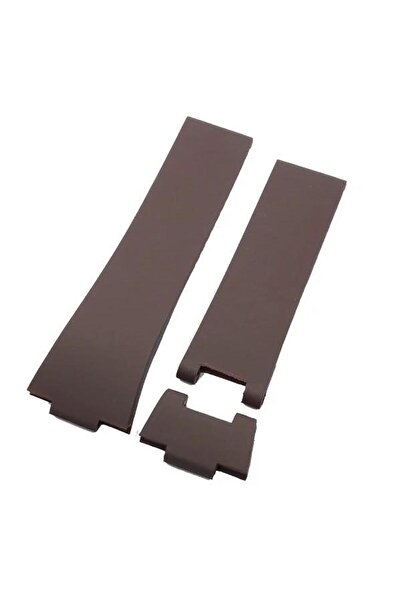 MercanSaat Ulysse Nardin Marine Chronometer Manufacture Uyumlu 3 Parça Kahverengi Plastik Saat Kordonu