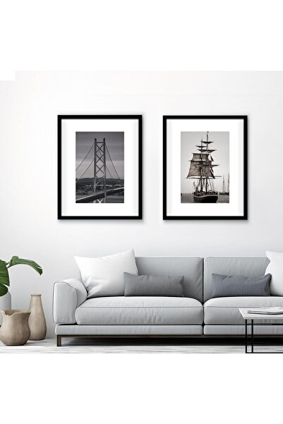 Lonimia إطارات الصور - إطار A4 مقاس 8.3×11.7 أو 6×8 مع حصيرة، عرض صور حائطي أسود، عبوة من قطعتين