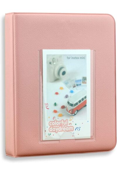 eWINNER ألبوم صور وأفلام لكاميرا فوجي فيلم إنستاكس ميني (وردي، ٦٤ جيبًا)