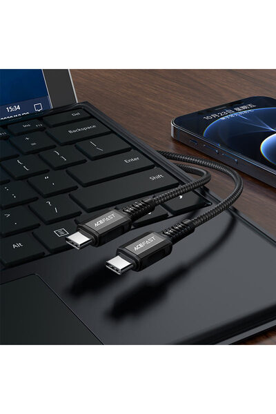 Acefast Charging cable C1-03 for USB-C to USB-C, 60W Fast Charging, 1.2m Aluminum Alloy Connectors