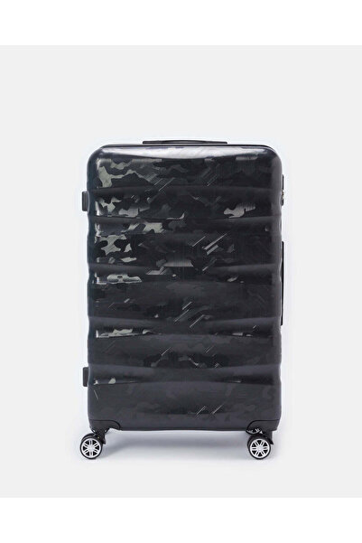 REDTAG عربة أمتعة سوداء مزخرفة (24 بوصة)