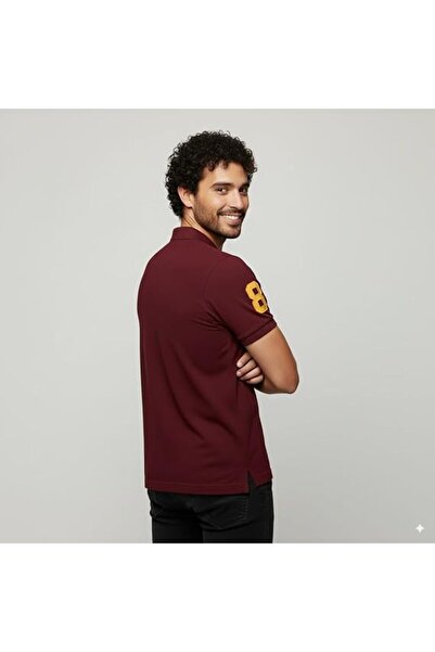 Ethic Solutions Men’s Premium Cotton Polo Shirt with Embroidered Logo – Maroon