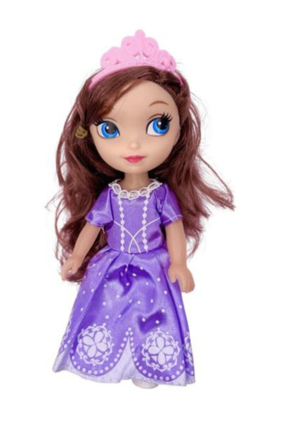 Blusmart Păpușă Sofia the First – Rochiță Mov, Coroniță