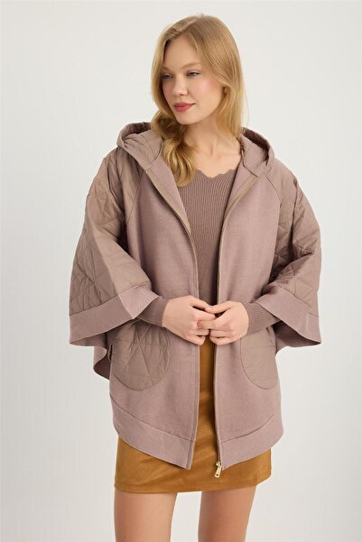 HomeStore Triko Cepli Kapşonlu Panço