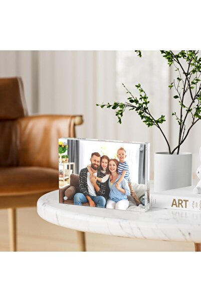 LBOYLOVE 3-Piece 4x6 Double-Sided Clear Acrylic Picture Frames (Magnetic, Frameless)