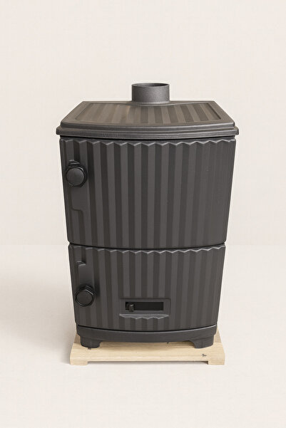 temiz iş Mat Siyah Çift Kapaklı Midi Turbo Soba