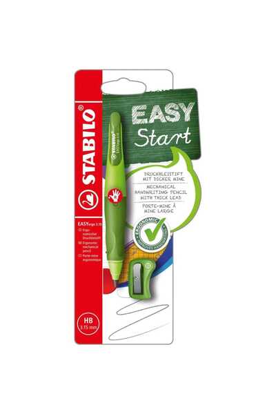 Stabilo Creion mecanic EASYergo 3.15 pentru dreptaci, lime/verde închis, cu ascuțitoare
