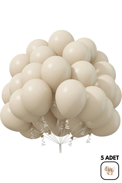 BALOMİS Kum Beyazı Sade Konsept Parti Süsleme Balonu