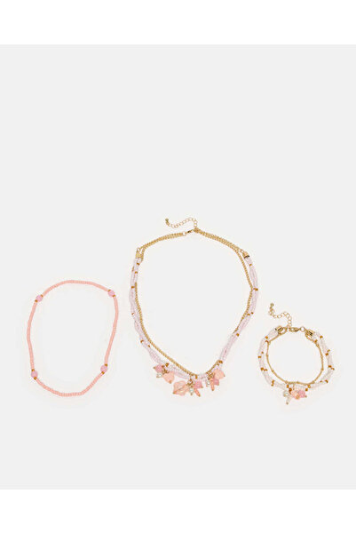 REDTAG مجموعة قلادات مزخرفة متنوعة للبنات (3 قطع)