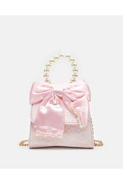 REDTAG Pink Pearl Embellished Crossbody Bag