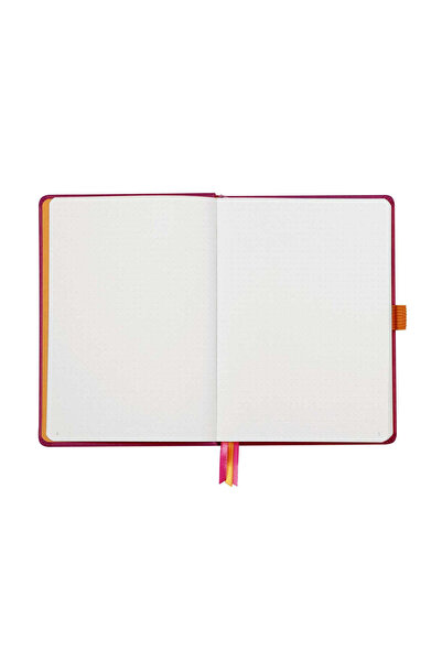 Rhodia A5 Notebook, 120 sheets, dotted, hardcover, 90 g/m² white paper, Rhodiorama, raspberry