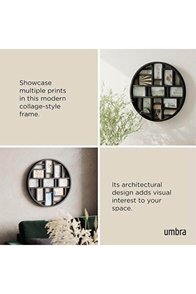 umbra LUNA PHOTO/ART DISPL BLACK, 21.9 x 21.9 x 1.8