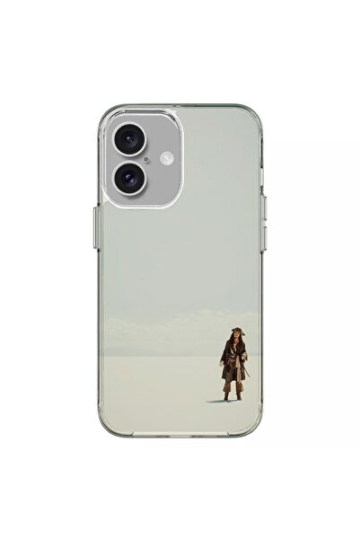 Turkuaz غطاء سيليكون فاخر متوافق مع آيفون 16 بتصميم كابتن جاك سبارو