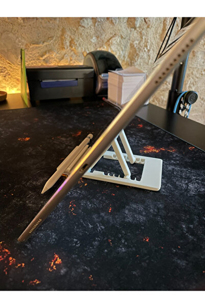 Rafine Studio 3D Beyaz Katlanabilir Çok Açılı Tablet ve Telefon Standı – Ayar...