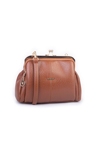 Sose Moda Nas Bag Scholarship Clip-On Vintage Shoulder and Crossbody Bag - Tan Victoria