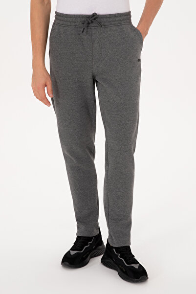 U.S. Polo Assn. Men's Anthracite Melange Fleece-Lined Sweatpants 50313761-Vr081