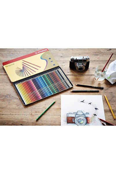 Stabilo Original Colored Pencils, 12 colors / set, metal tin