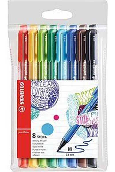 Stabilo Fineliner PointMax, 8 culori / set