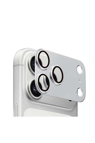 TeknoŞen واقي عدسة آيفون 17 برو من الألومنيوم الفضي بتغطية كاملة وحماية فائقة...