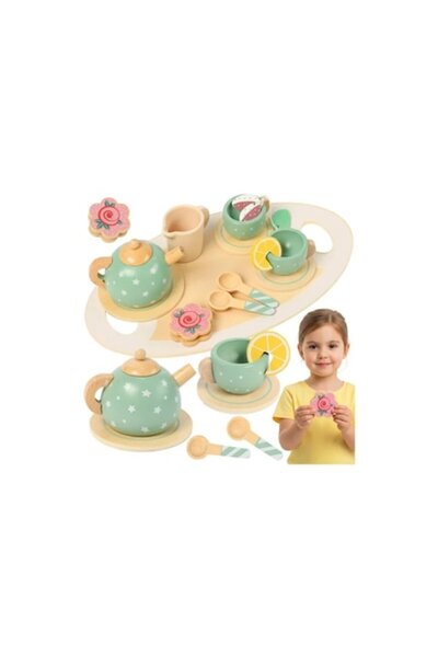 KRUZZEL set de ceai pentru copii, multicolor, 15 piese, dimensiuni 7x29 cm