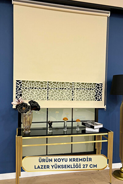 VOLPER MEKANİK VOLPER LZR80 Lazer Kesim Stor Perde Koyu Krem Renk