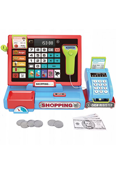 Matadi Cash register with computer and LCD display for children Matadi, equipped with sound scanner and accessory