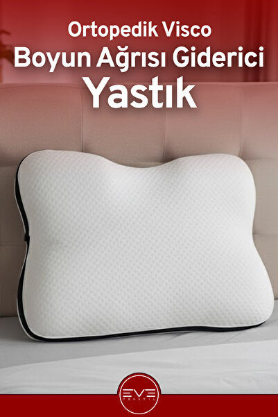 Eve Tekstil Giderici Boyun Destekli Ortopedik Visco Yastık