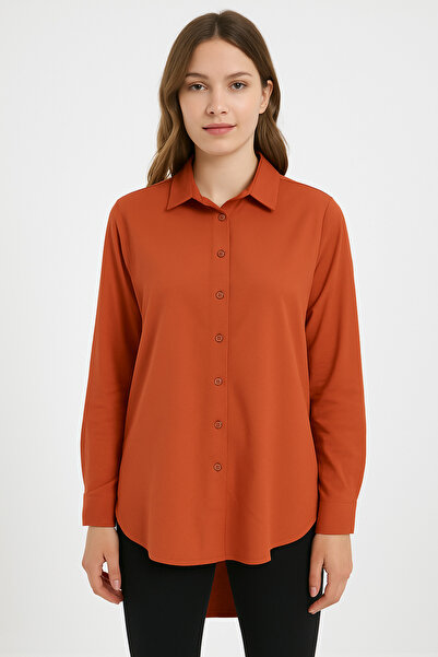 Nuevo Cămașă de damă din viscoză, cu buzunare lungi în spate și față normală ...