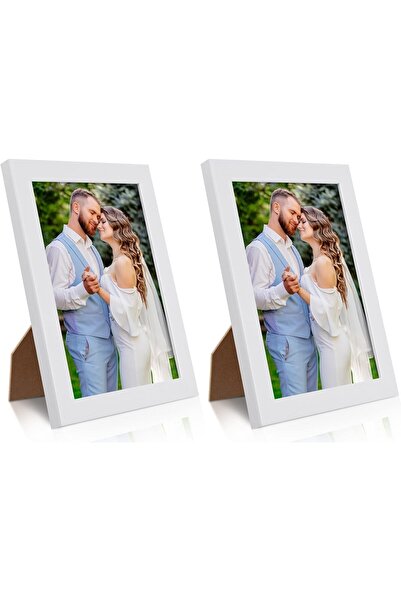 Idrese 5x7 inch Picture Frame Made of Solid Wood High Definition Glass (White)