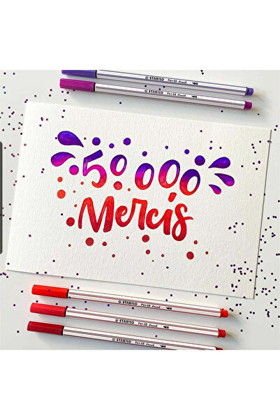 Stabilo Pen 68 Brush, brush tip, 24 colors / set