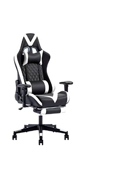 NKX كرسي ألعاب مريح مع مسند ذراع قابل للتعديل مصنوع من القماش ووسادة رأس كرسي المكتب فيديو