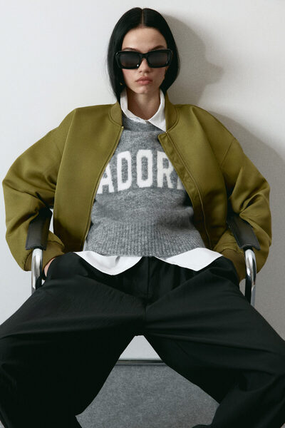 H&M Jakarlı Motifli Kazak