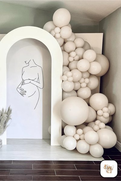BALOMİS Sand White Professional Area Decoration and Background Balloon