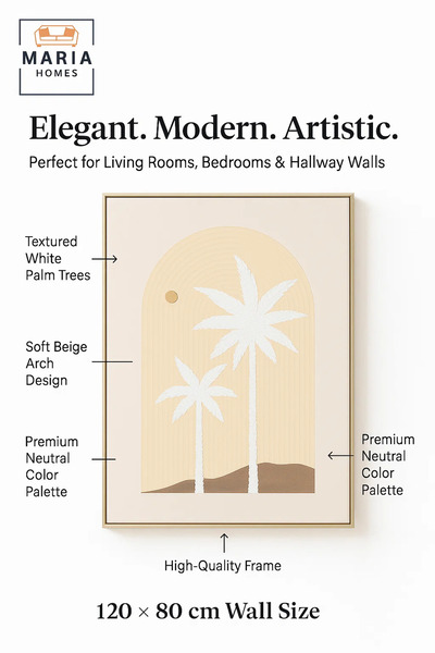 MARIA HOMES Modern Geometric Wall Art for Living Room – Colorful Abstract Home Decor Panel 120*80cm