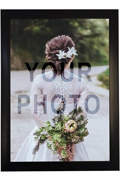 Generic Black A4 PVC Photo Frame with Glass Front – Wall or Tabletop Display