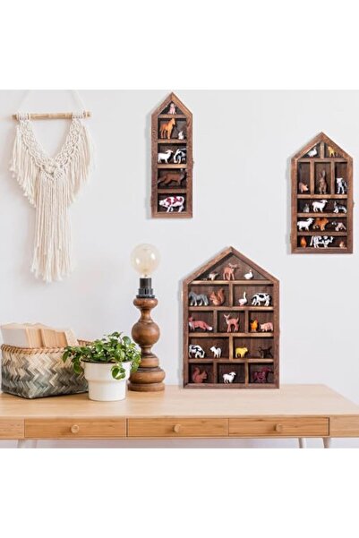 THE WHITE SHOP House Shaped Wooden Shadow Cubby Box Hanging Display Shelf (BIG)