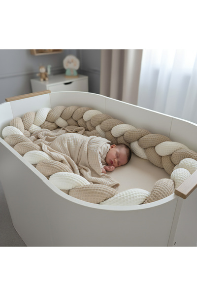 Baby Étoile واقي جانبي للسرير - قماش بيكيه - طول 360 سم -