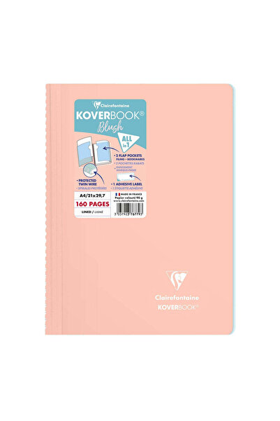 Clairefontaine Koverbook Blush A4 Spiral Notebook, 80 Sheets, 90 g/m², Coral/...