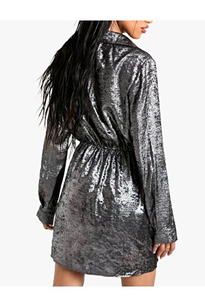 BOOHOO Short dress, Silver