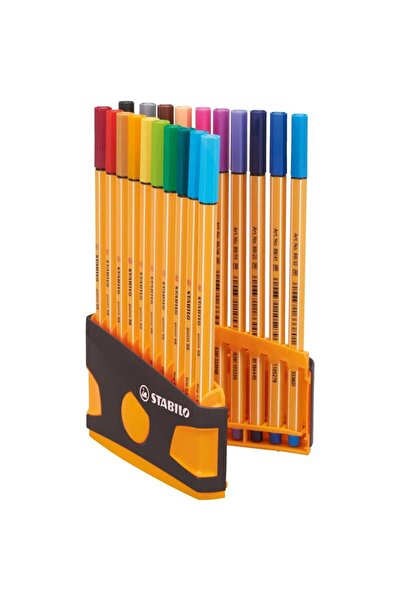 Stabilo point 88 fineliner, 20 colors set, ColorParade, with grey/orange case