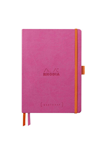 Rhodia GoalBook A5, 120 de coli, punctat, copertă moale, 90 g/m², fuchsia