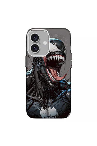 Turkuaz iPhone 16 Compatible Venom Design Luxury Silicone Case