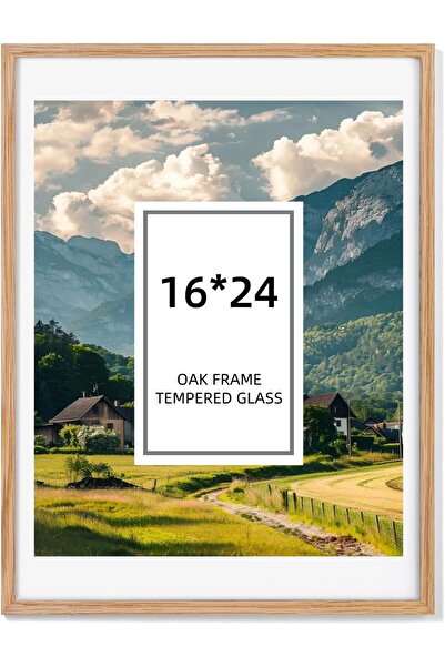 ORCHID M إطار صورة من خشب البلوط الصلب مقاس 40×60 سم (16×24 بوصة)