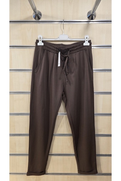 trendbysena Women's Pants Steel Knitted Elastic Waistband