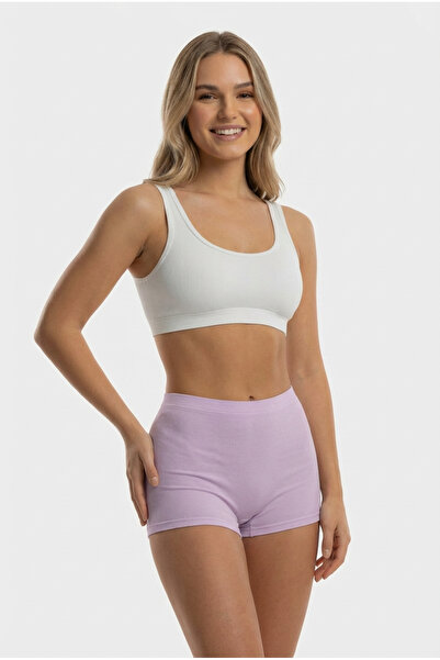 Sensu Γυναικείο Σορτς Μονό κοτλέ Modal Λιλά